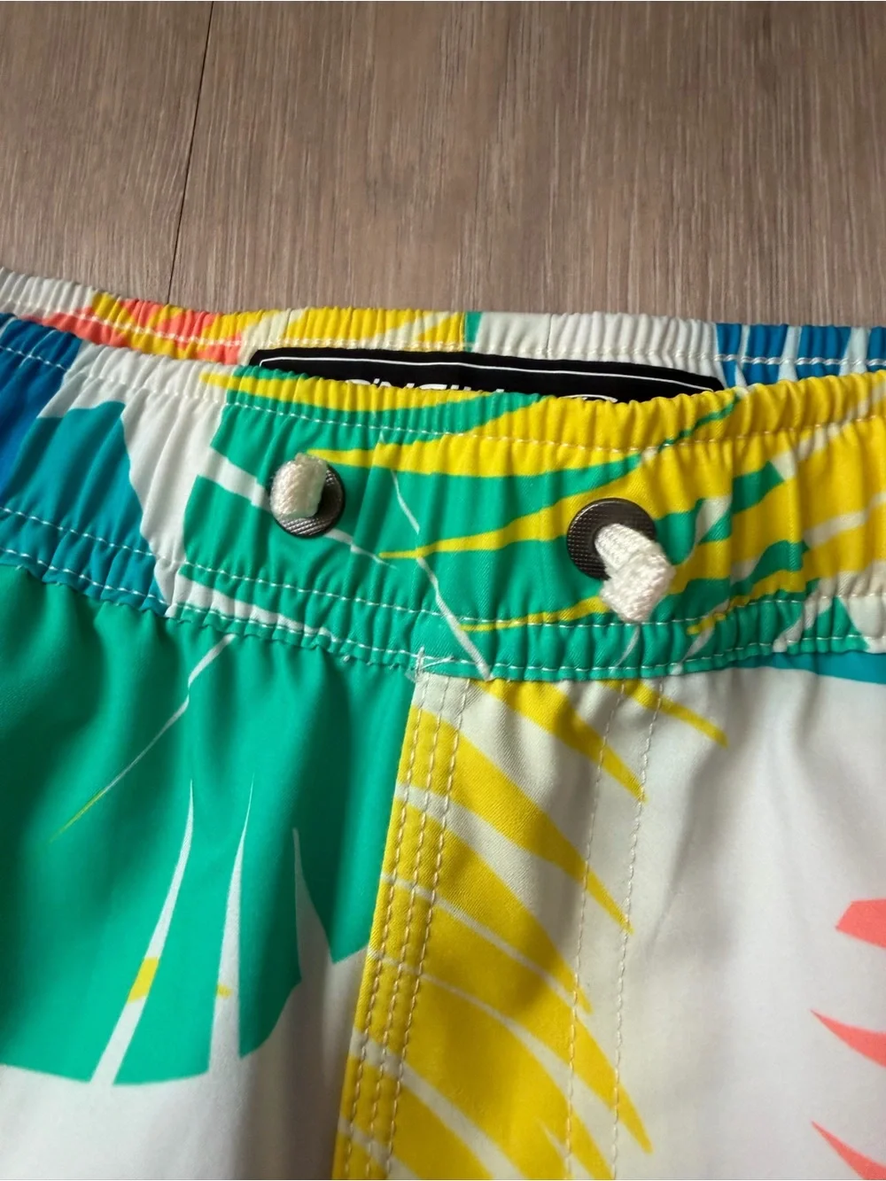 O'Neill youth Coral, Teal & Yellow Tropical Board Shorts